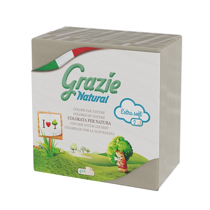 Grazie Natural servítka 2-vrstvová 40 ks