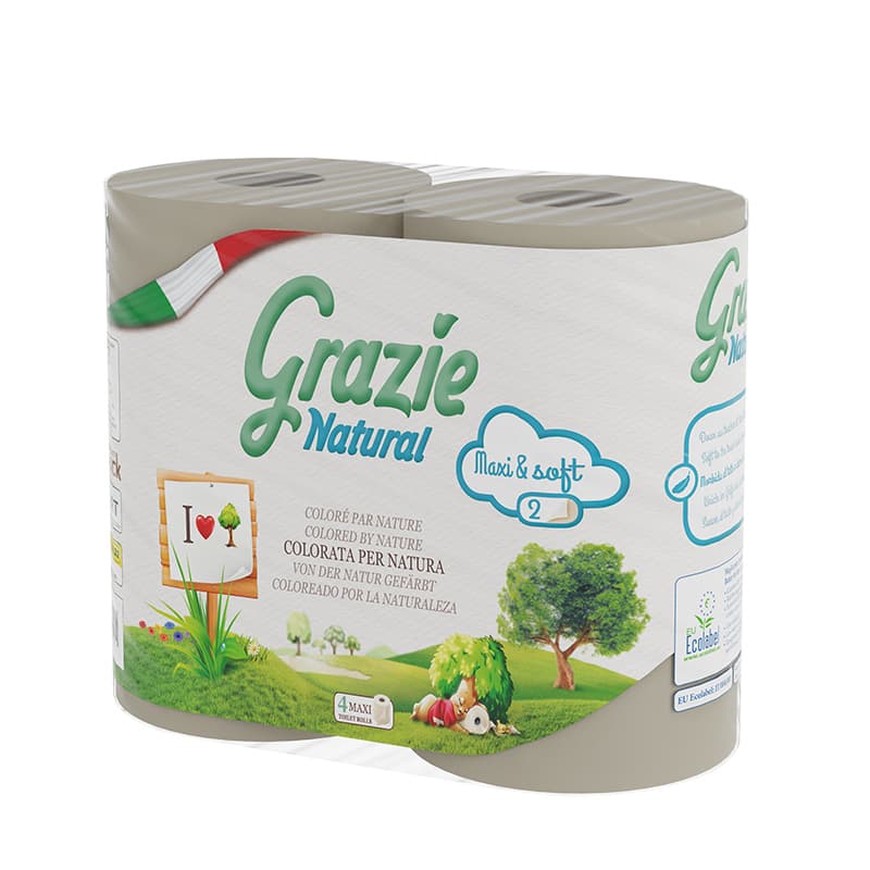 Grazie Natural toaletný papier 4 ks 2-vrstvový