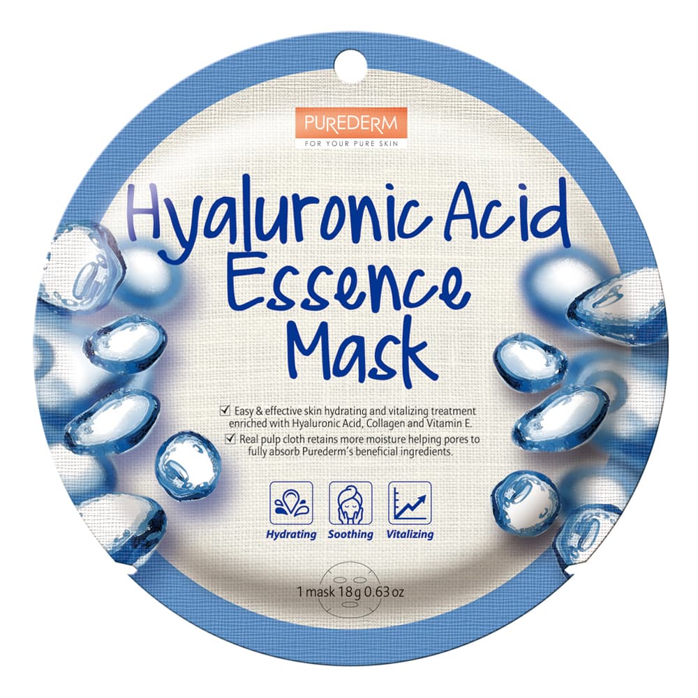 Purederm Pleťová buničitá maska s kyselinou hyalurónovou 18 g - 81613
