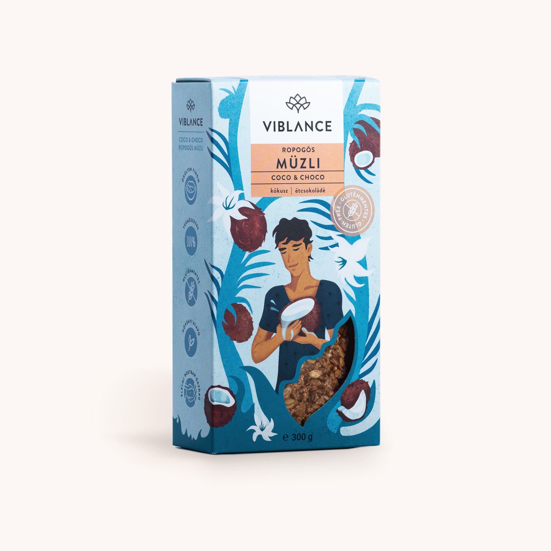 Chrumkavá granola s kokosom a čokoládou 300 g