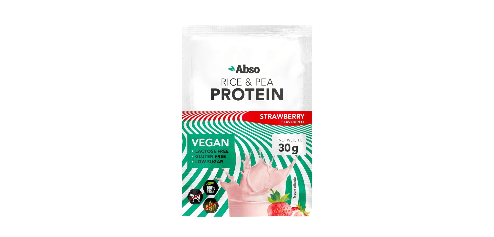 Absorice vegán proteínový prášok príchuť jahoda 30 g