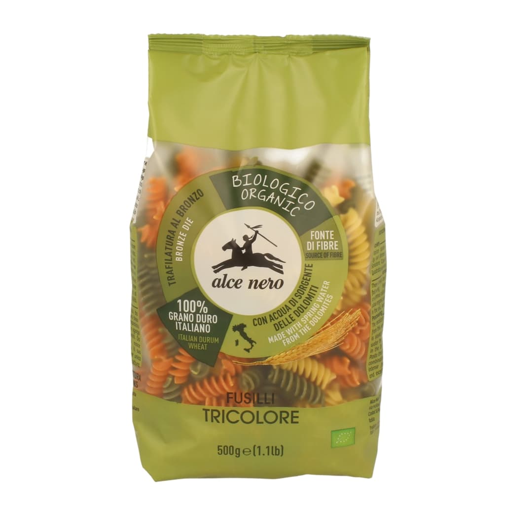 ALCE NERO trojfarebné fusilli z organickej tvrdej pšenice 500 g - 86771