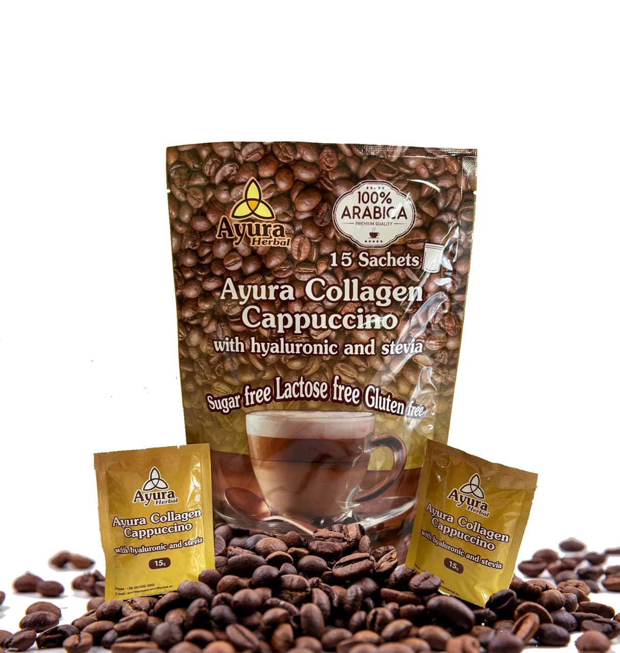 Ayura Cappuccino Collagen Hyalurón 15 x 15 g - 92229