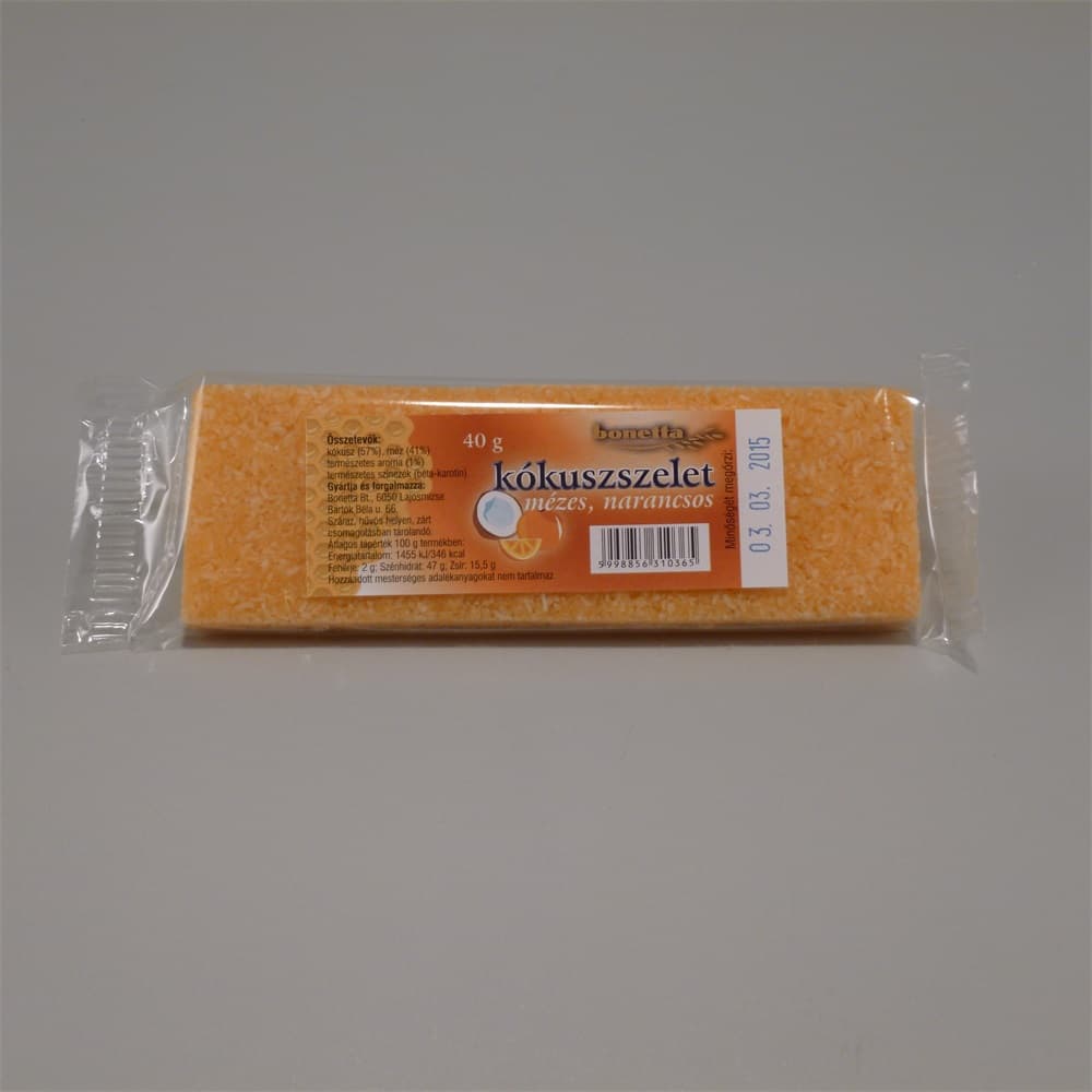 Bonetta kokosová tyčinka medovo-pomarančová 40 g