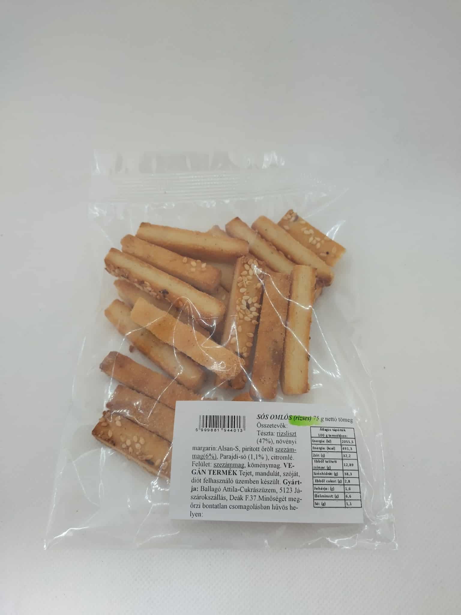 Slávnostné slané krekry (ryžové) 75 g