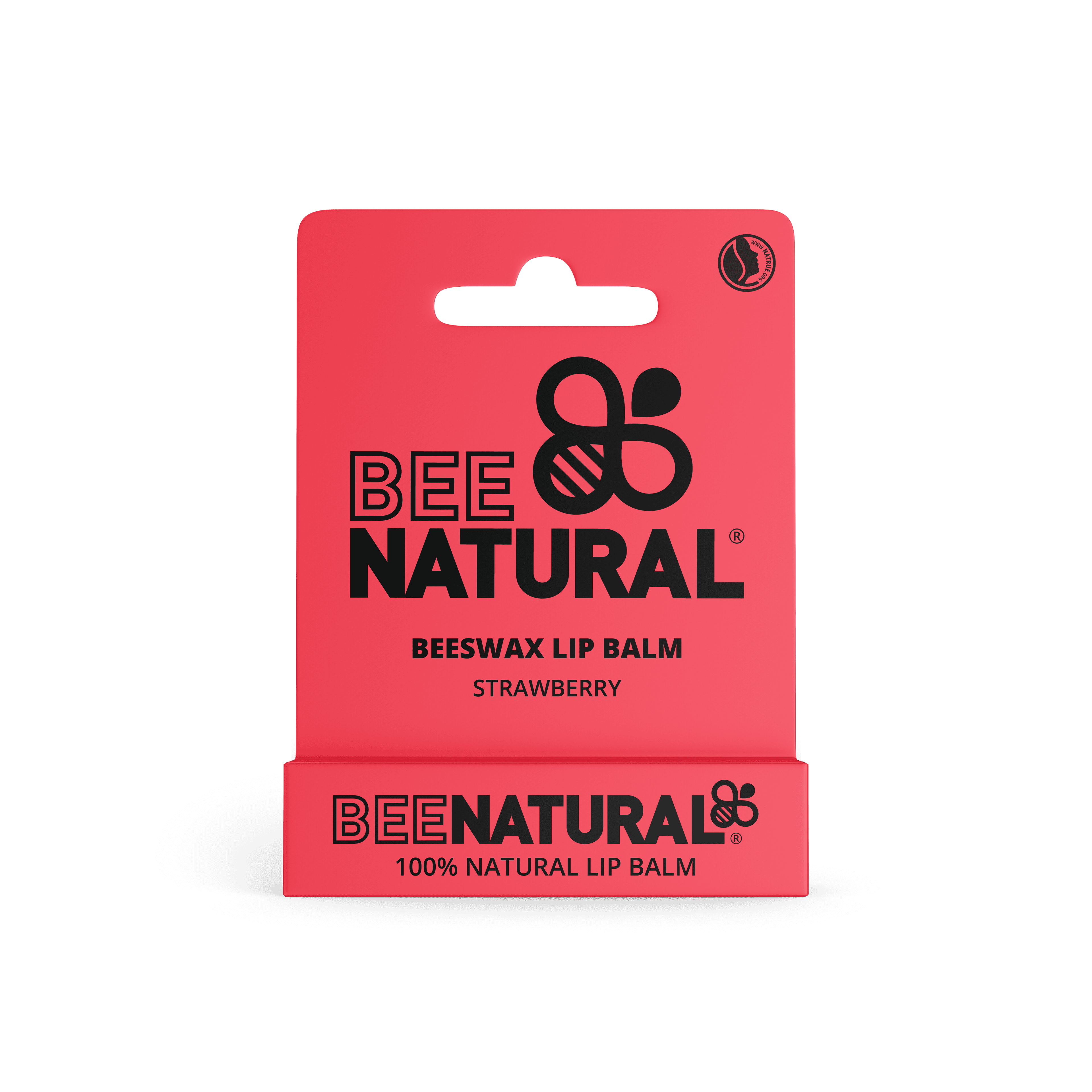 Bee Natural prírodný jahodový balzam na pery s včelím voskom 4 g - 91257