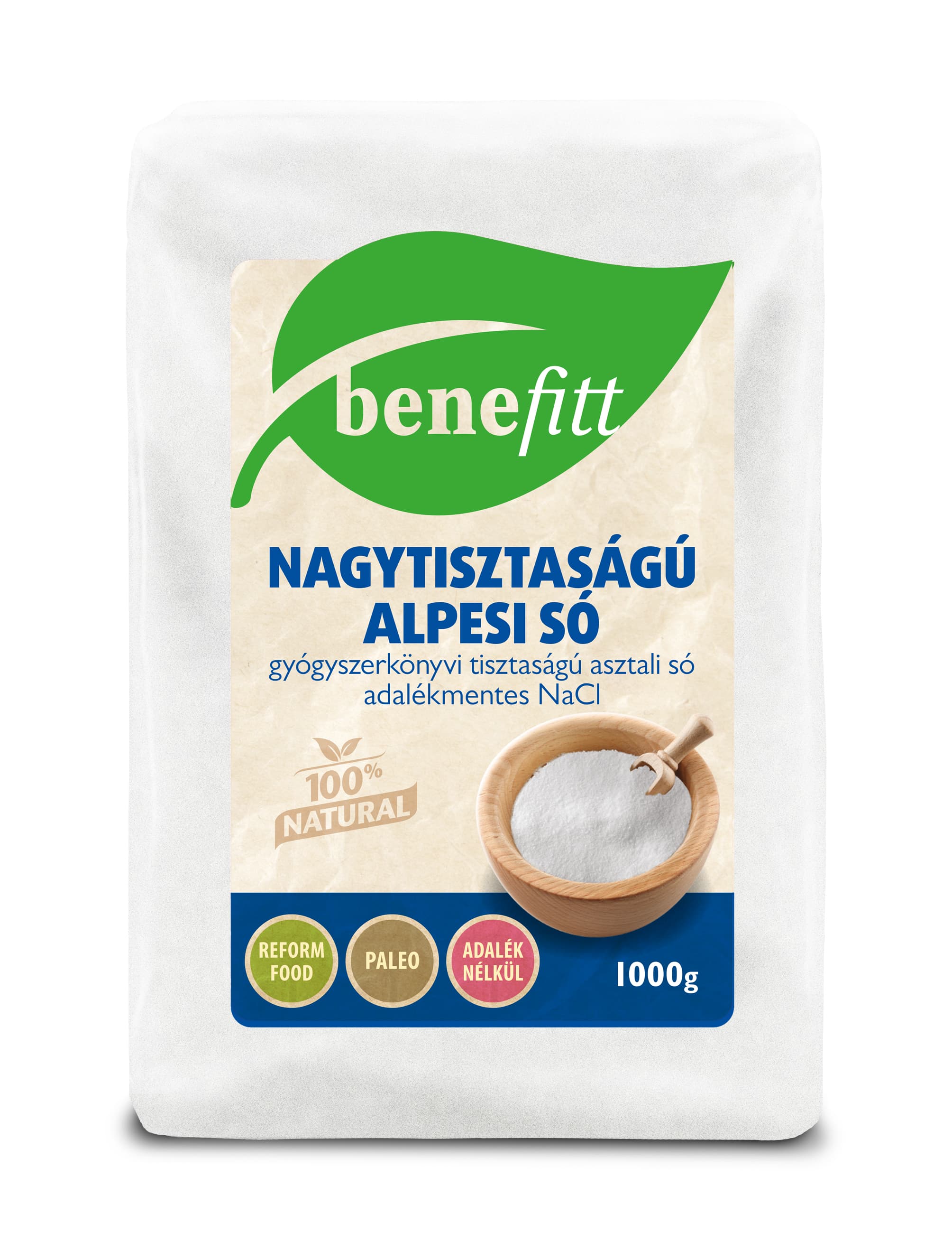 Benefitt vysokopurifikovaná alpská soľ 1000 g