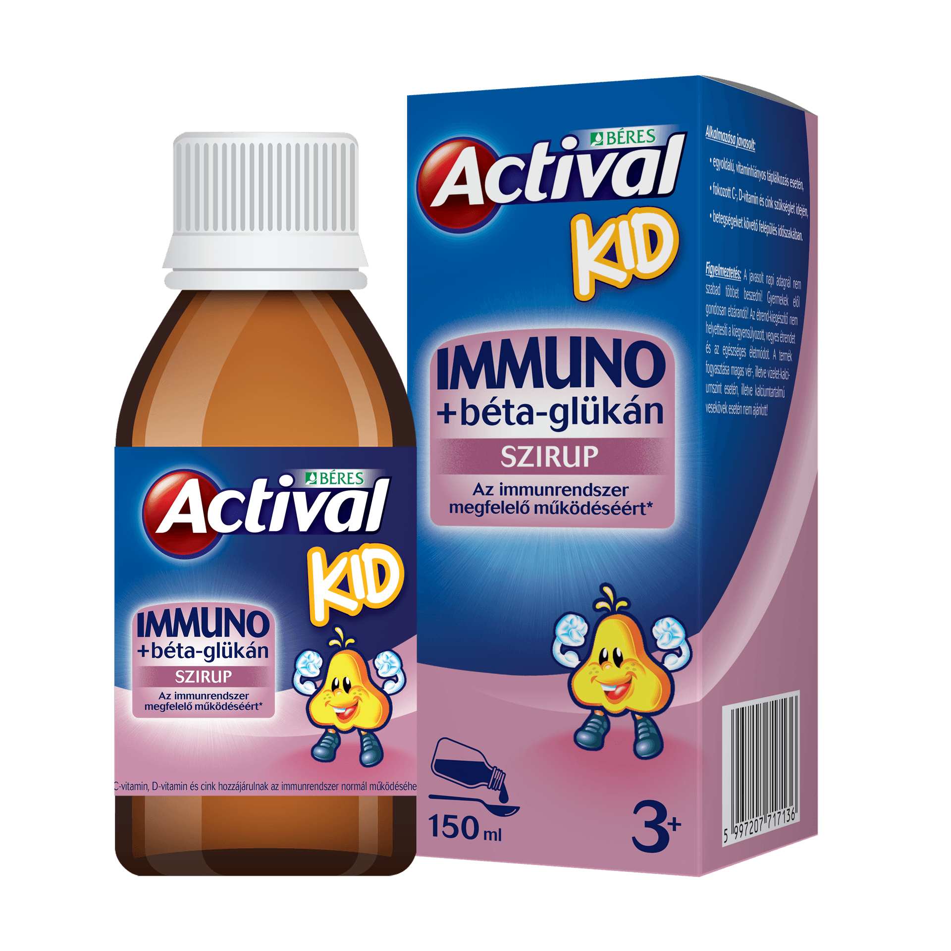 Béres actival Kid Immuno + Beta-glukán sirup 150 ml