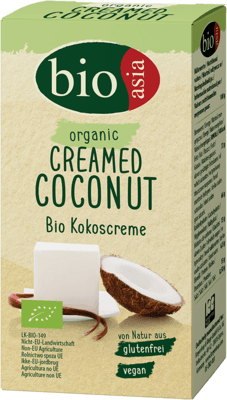 Bioasia bio kokosový krém 100% blok 200 g