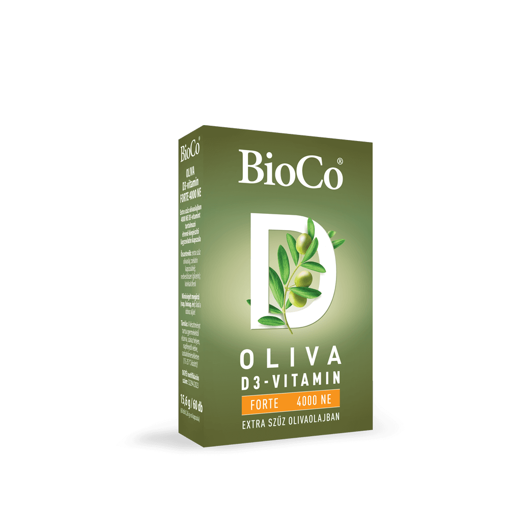 BioCo OLIVA D3-vitamín FORTE 4000 IU, 60 mäkkých želatínových kapsúl - 94488