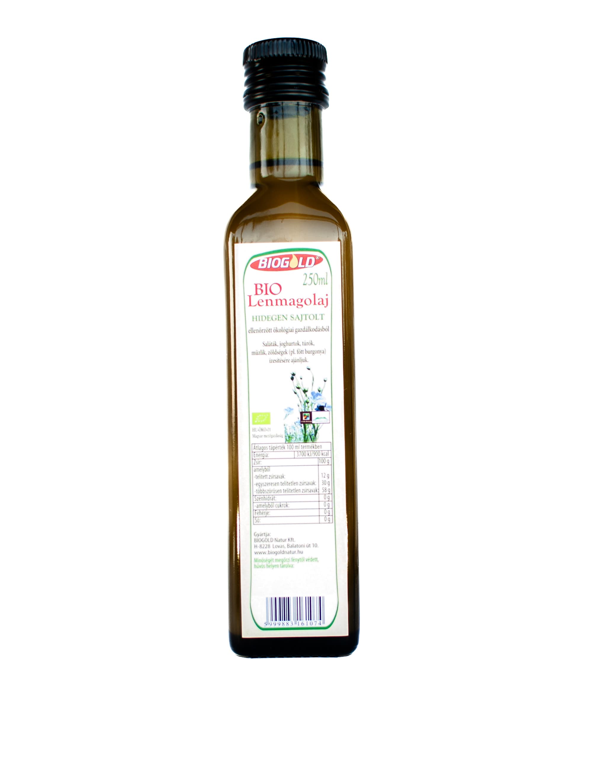 Biogold Bio ľanový olej lisovaný za studena 250 ml