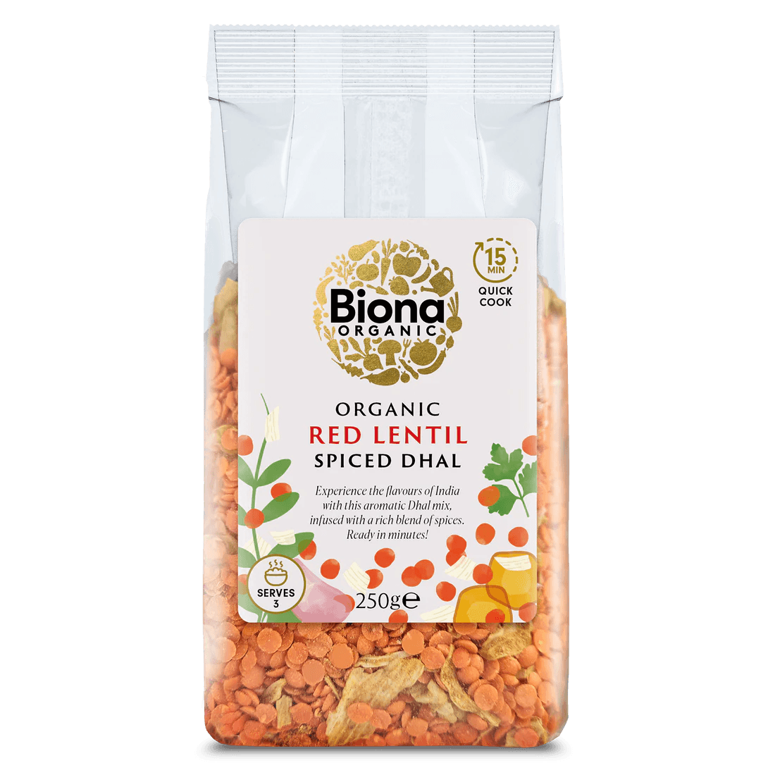 Biona bio korenená červená šošovica dhal 250 g