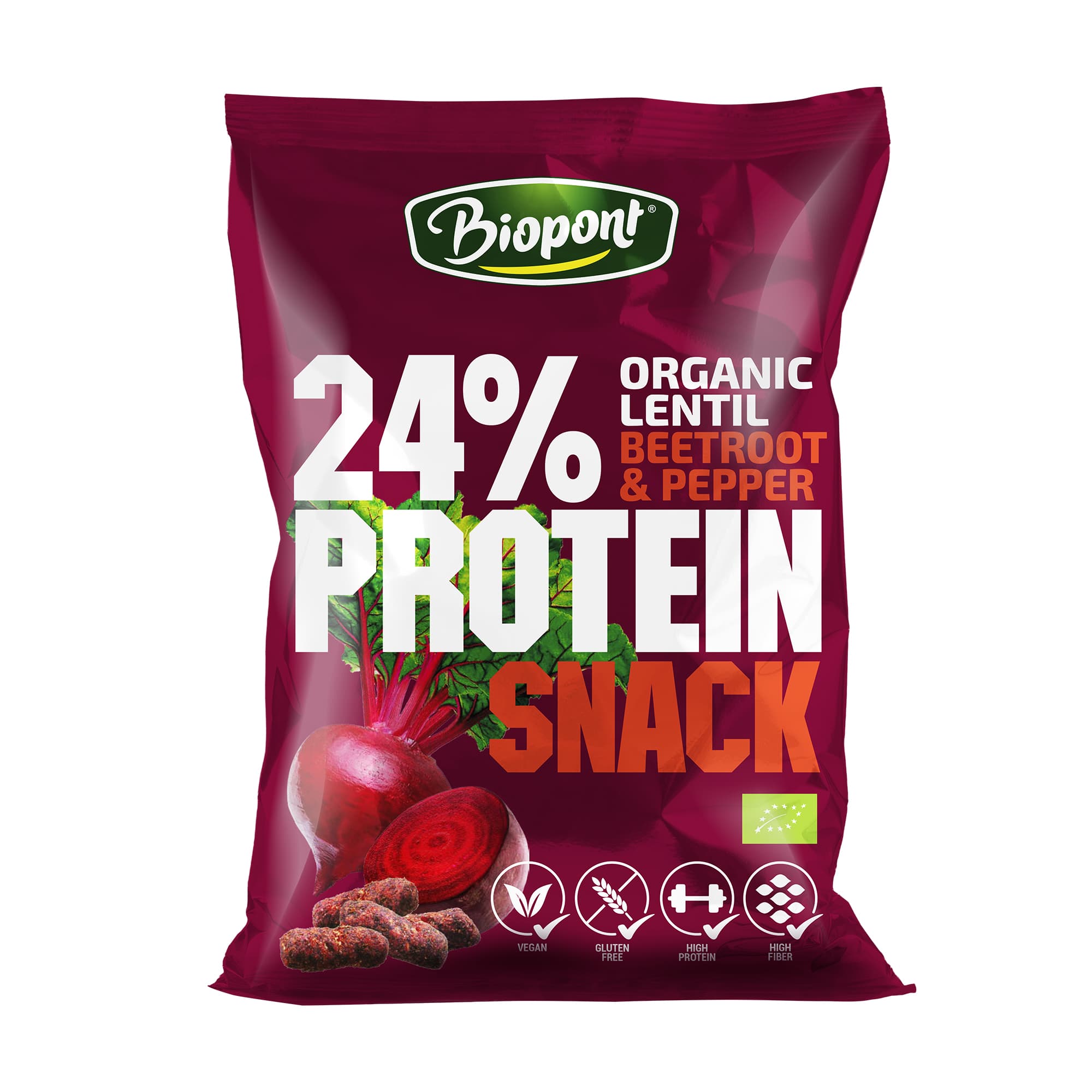 Biopont bio bezlepkový snack z repy a korenia 50 g