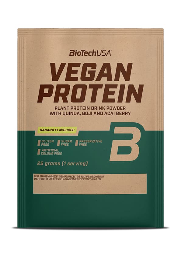 BioTech USA Vegánsky proteín s banánovou príchuťou 25 g