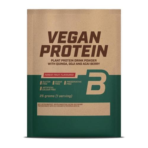 BioTechUSA vegán proteínový prášok s lesným ovocím 25 g