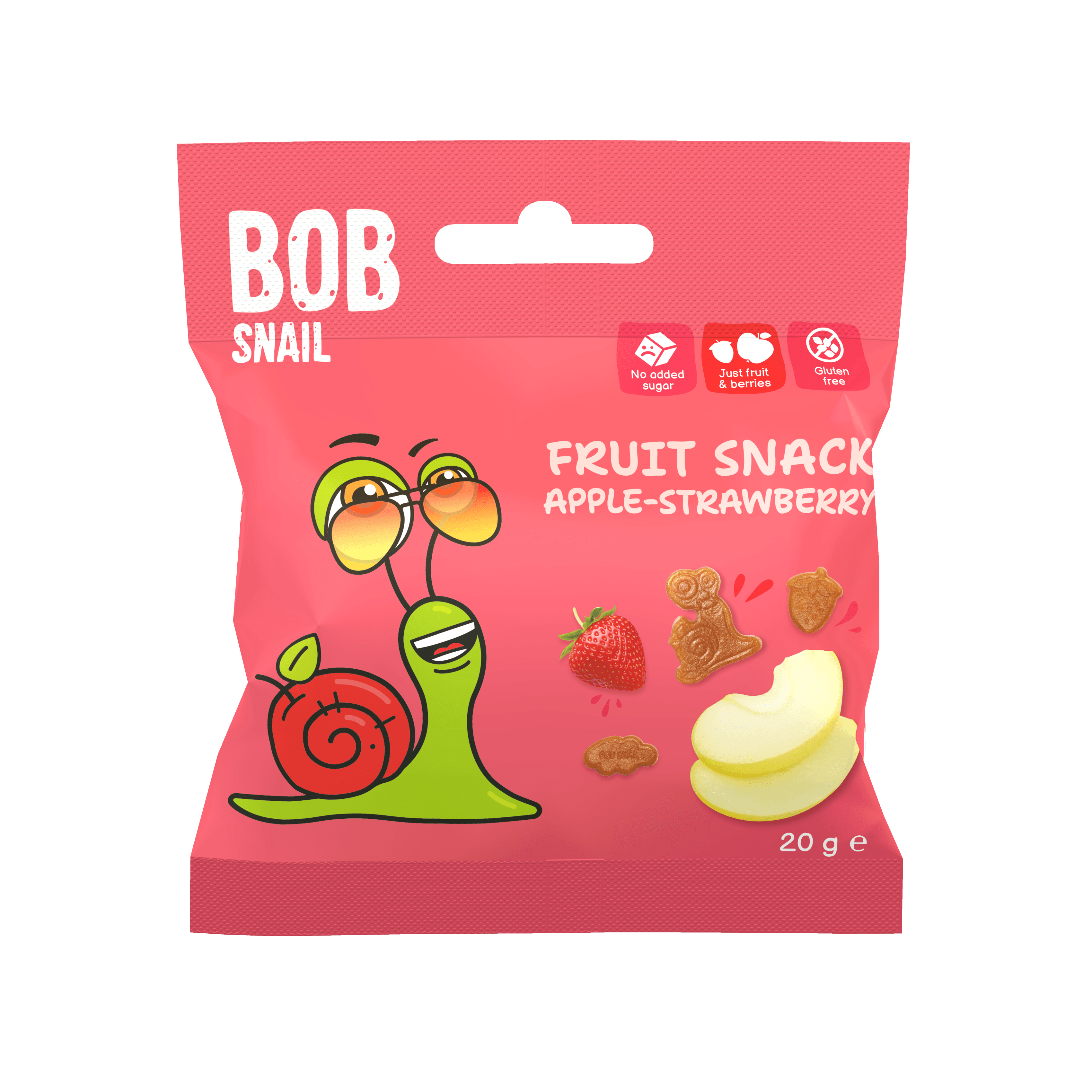 Bob Snail ovocná desiata jablko-jahoda 20 g