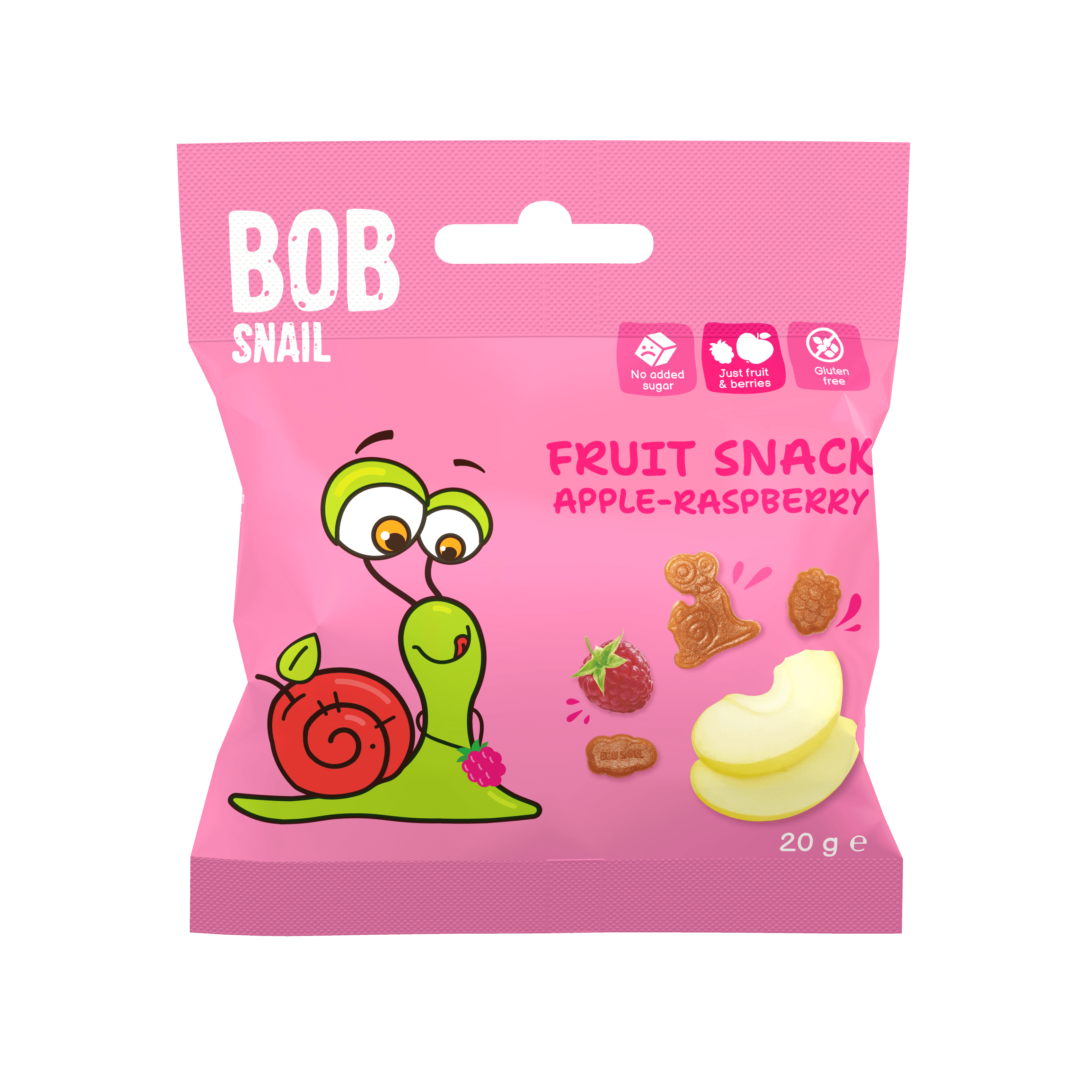 Bob Snail ovocná snack jablko-malina 20 g