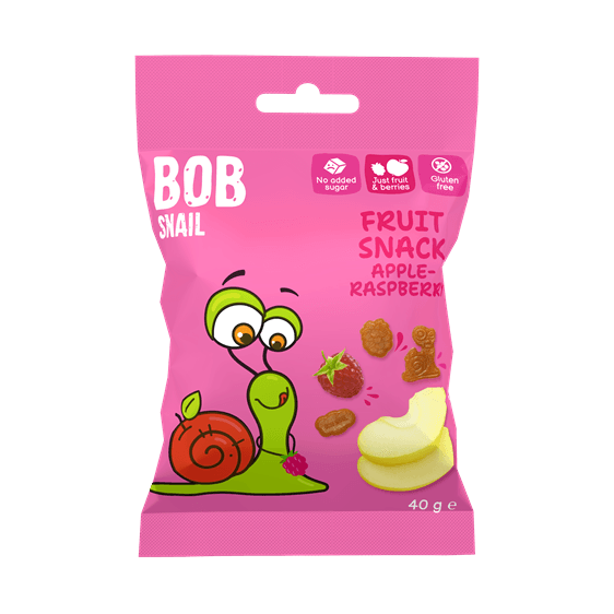 Bob Snail ovocná snack jablko-malina 40 g