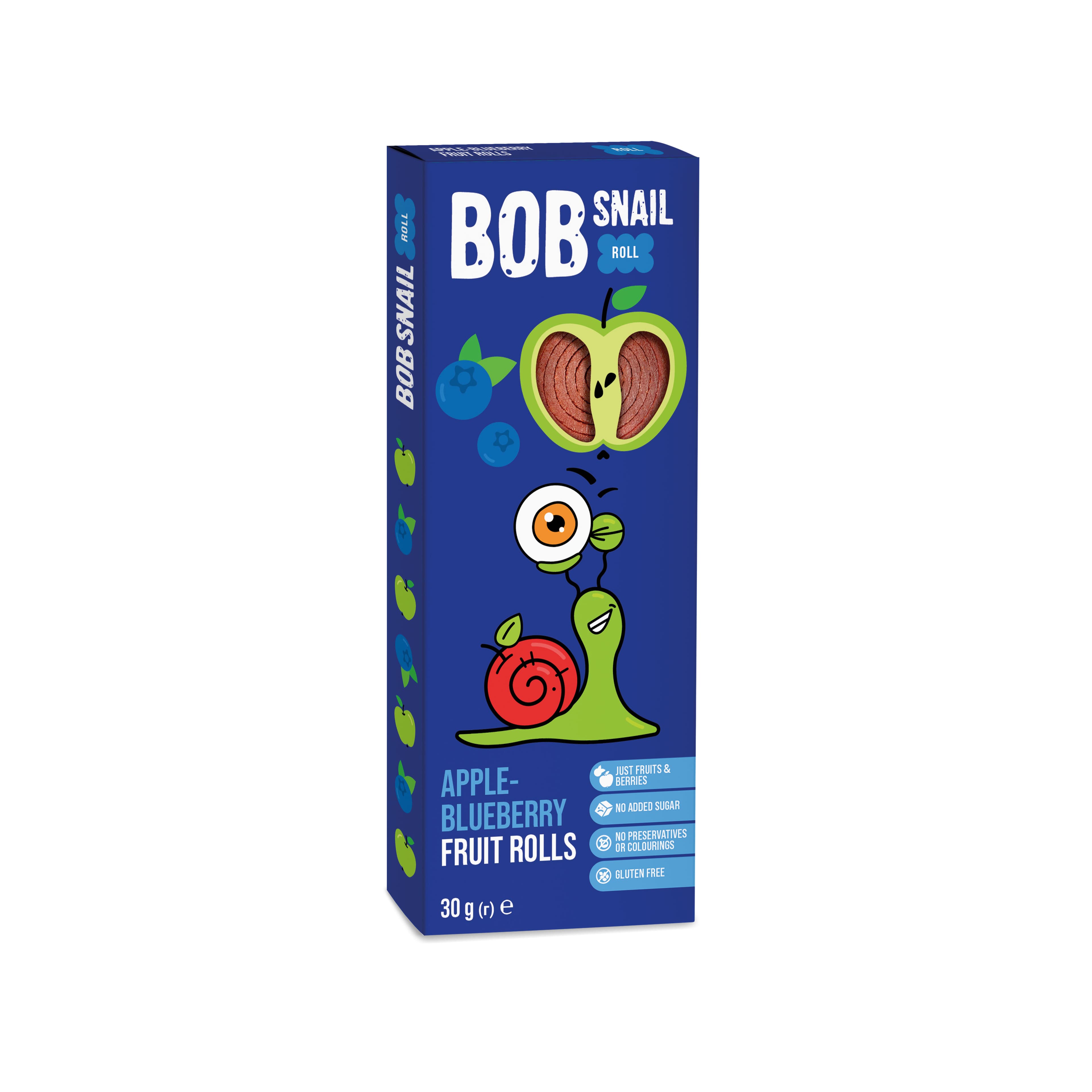BOB SNAIL Ovocná rolka jablko-čučoriedka 30 g