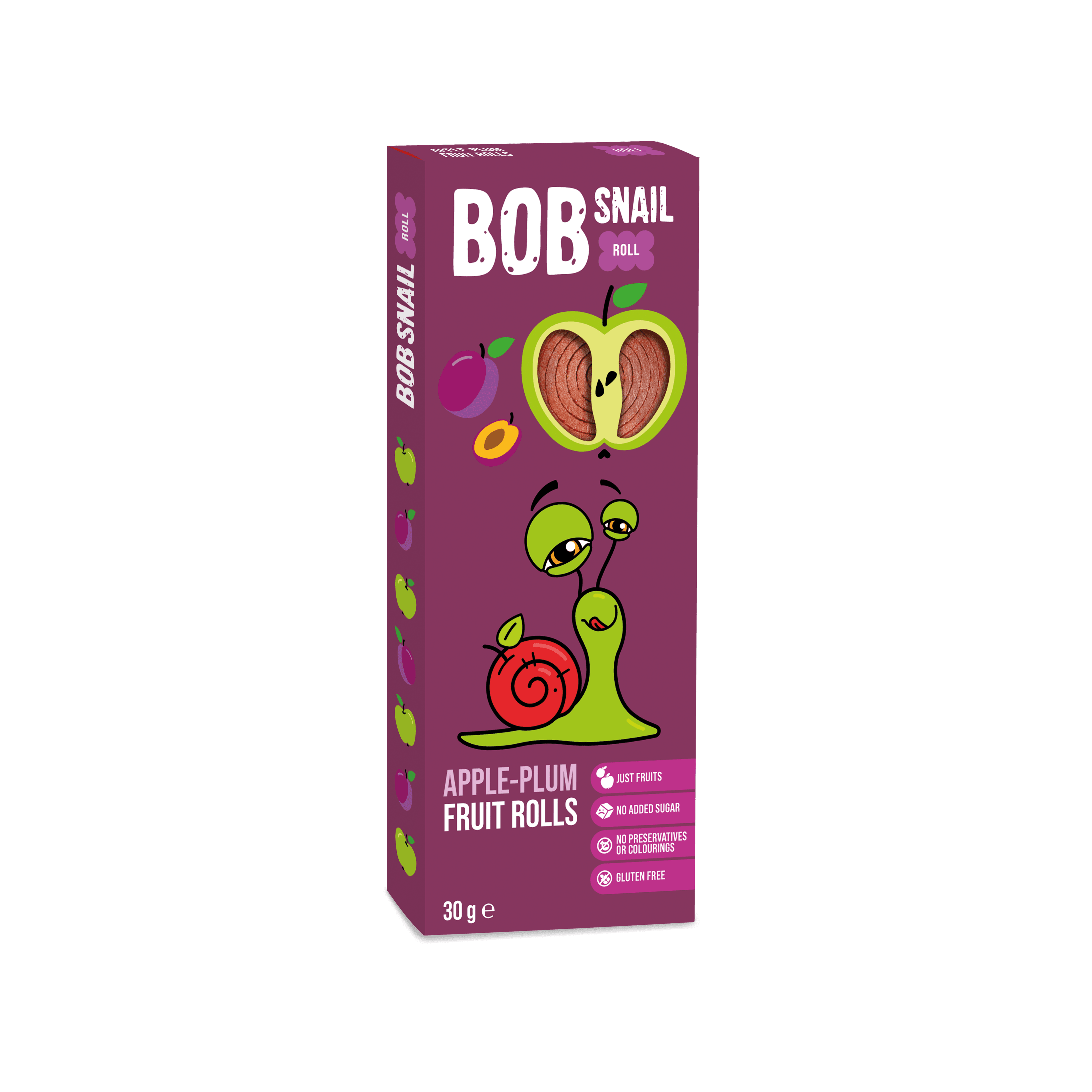Bob Snail ovocná rolka jablko-slivka 30 g