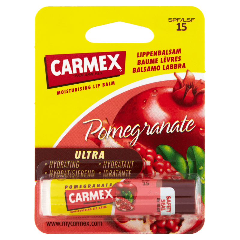 Carmex hydratačný balzam na pery s granátovým jablkom 4,25 g - 92755