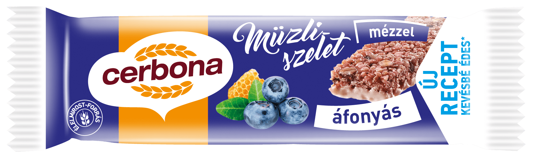 Cerbona müsli tyčinka s jogurtovou polevou a čučoriedkami 20 g