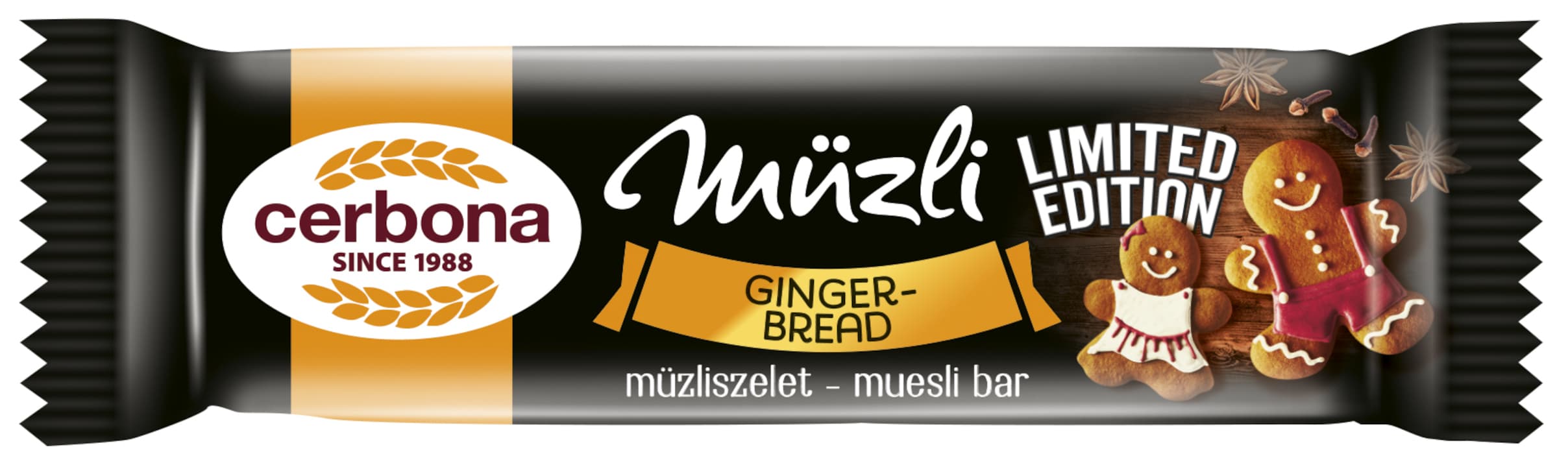 Cerbona müsli tyčinka s príchuťou perníka a polevou 20 g