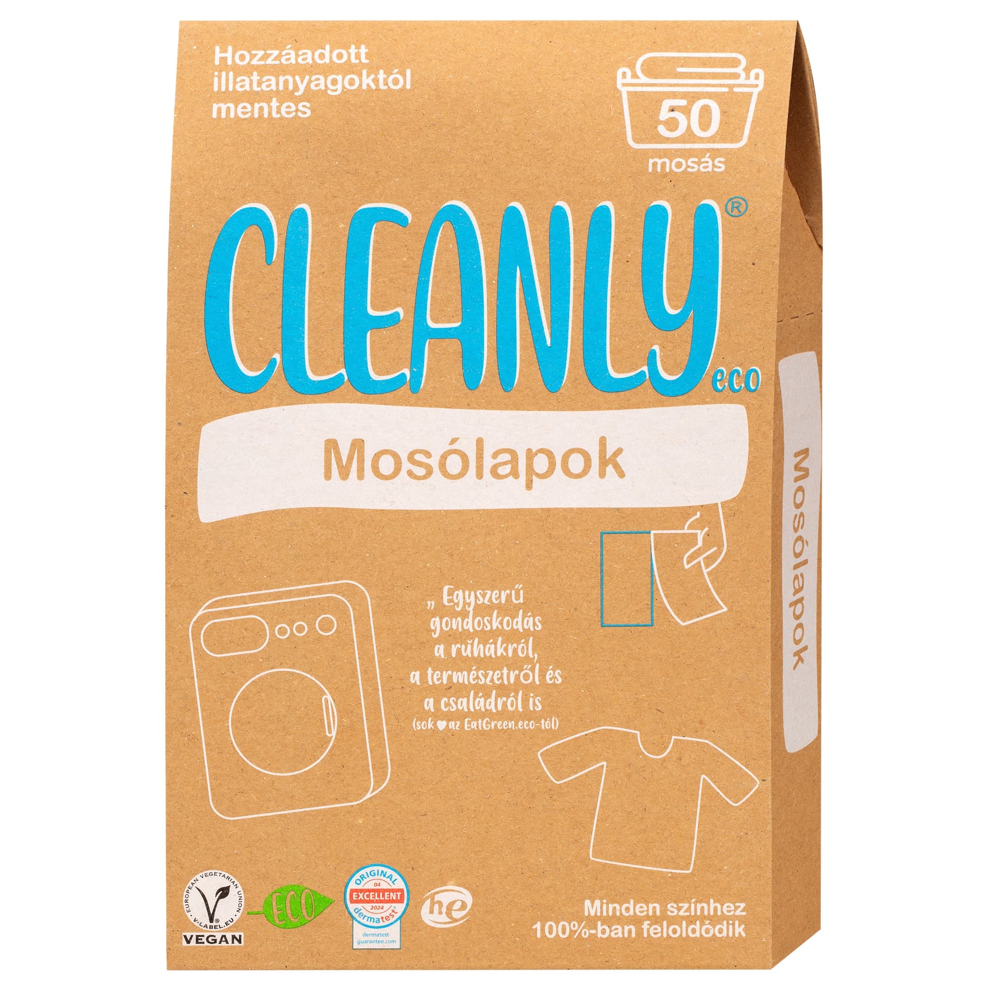 Cleanly eco pracie platničky bez vône 50 ks