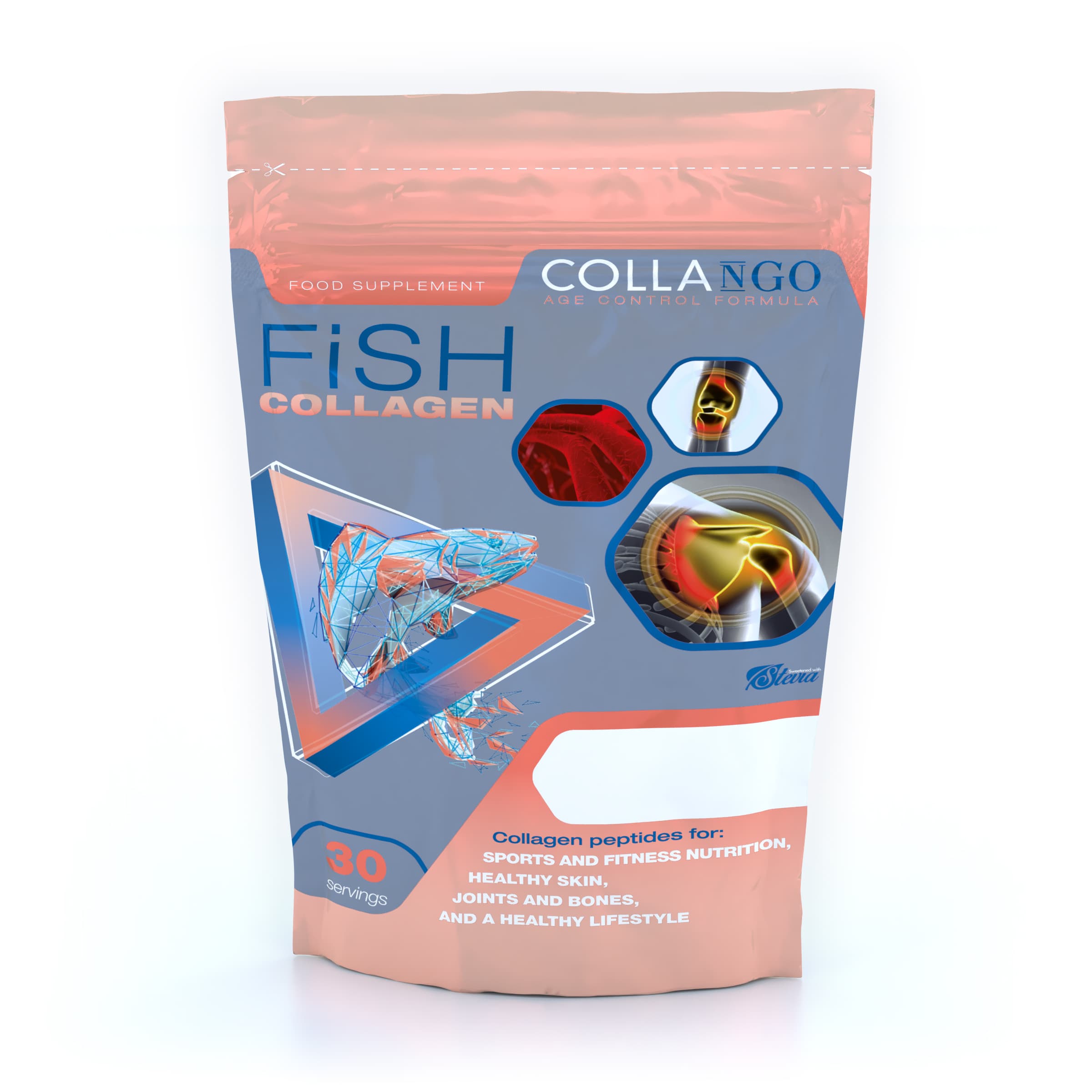 Collango collagen fish modrá malina 165 g