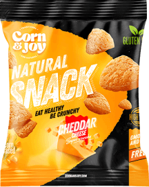 Corn & Joy kukuričný snack s príchuťou čedaru 40 g