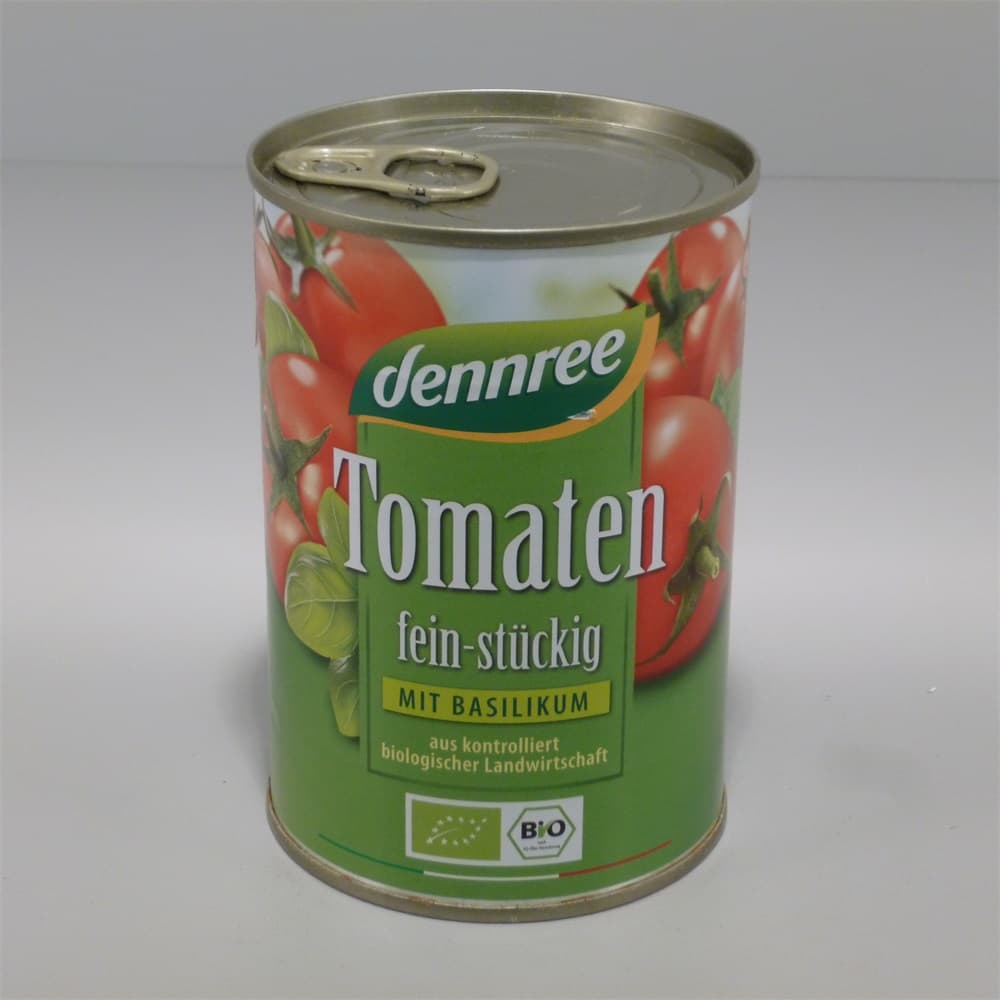 Dennree bio paradajkové kocky bazalkové 400 g