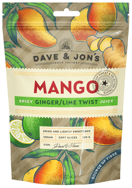Dave & Jon's mango zázvor limetkový twist 100 g
