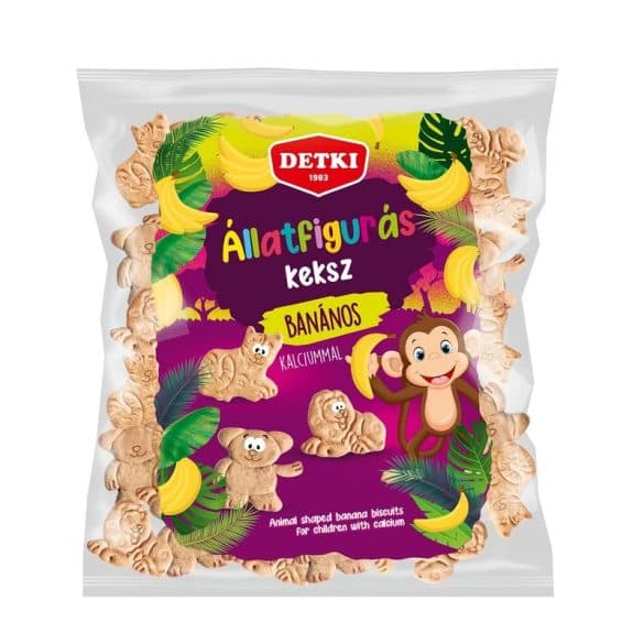 Detki keksy s figúrkami zvierat a banánom 160 g