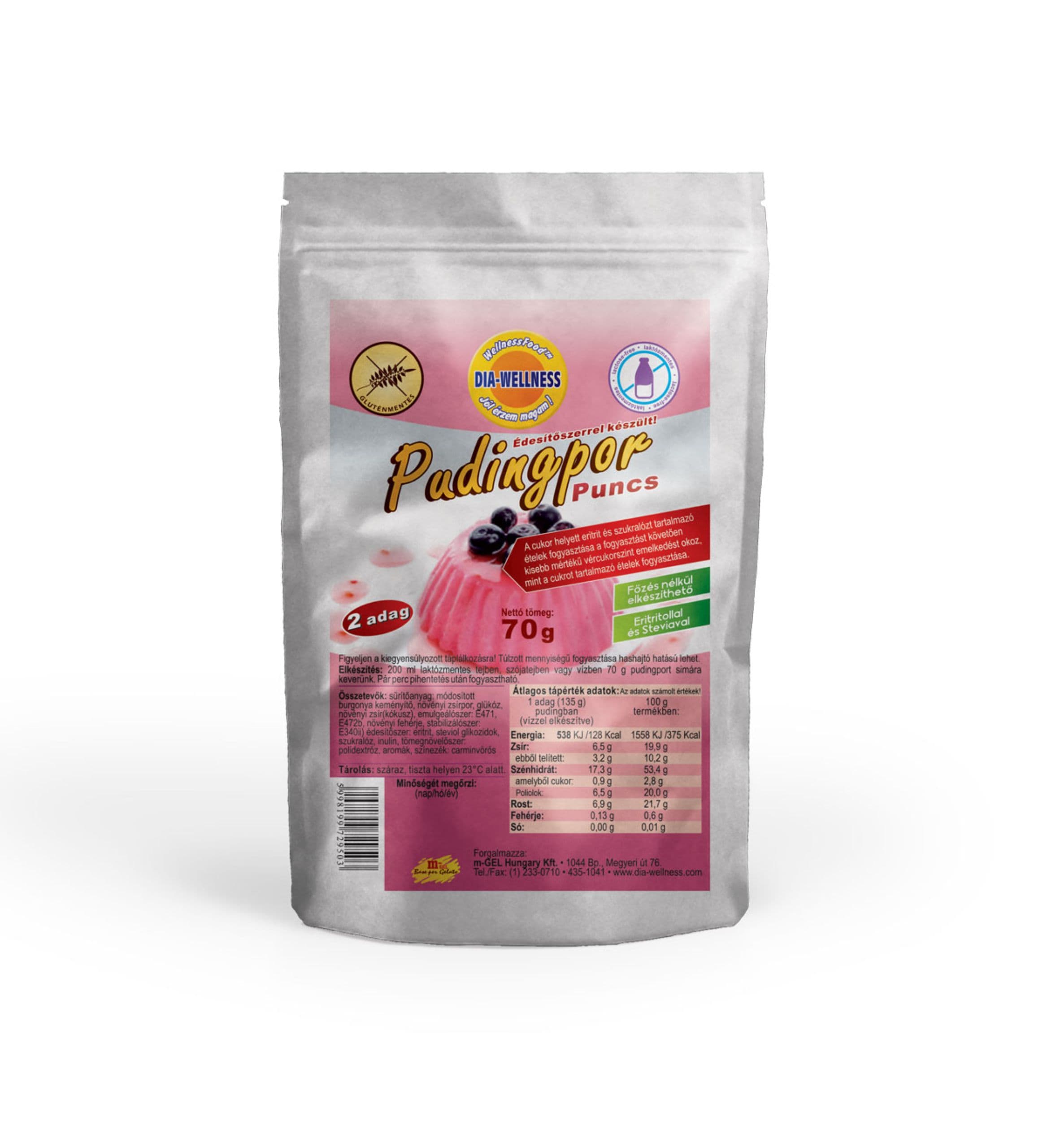 Dia-Wellness Punčový Puding v Prášku 70 g - 39508