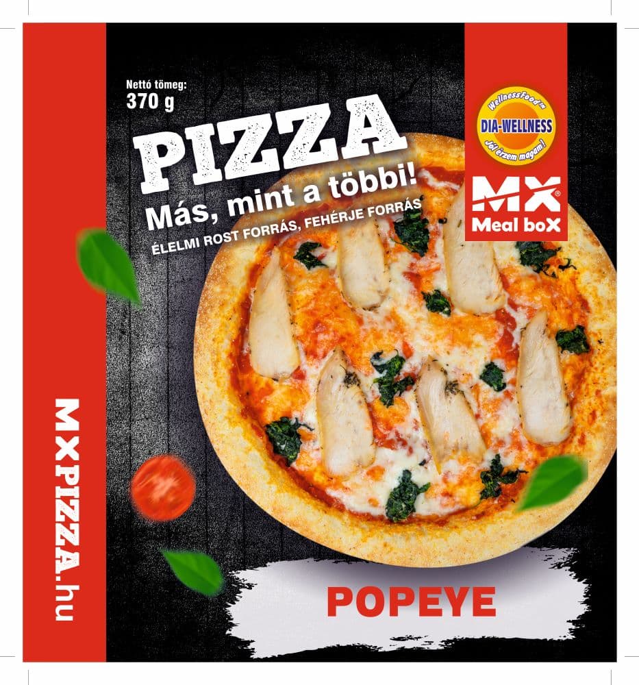 Dia-wellness mrazená pizza popeye 370 g