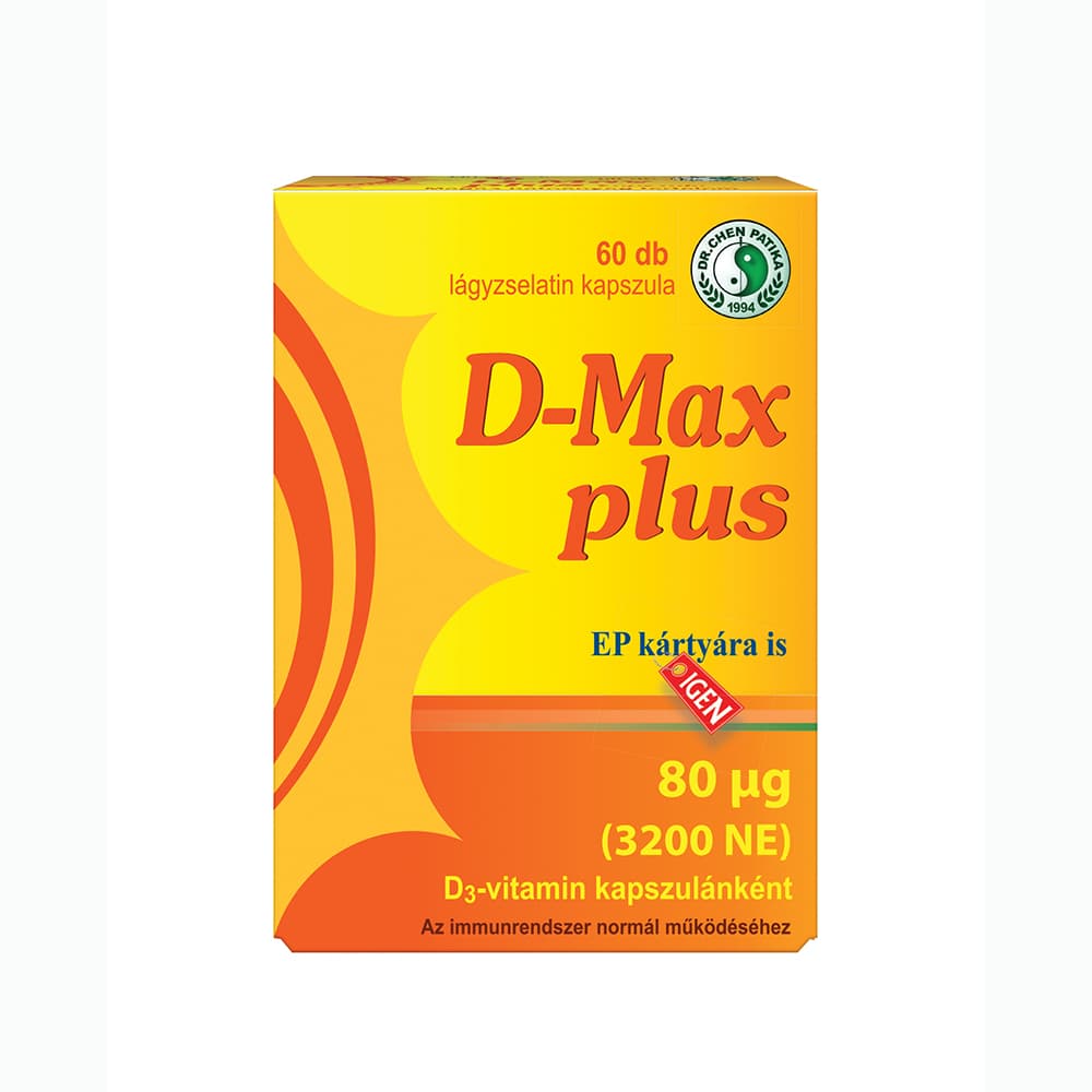 Dr.chen d-max plus d3-vitamin 3200ne kapsula 60 ks