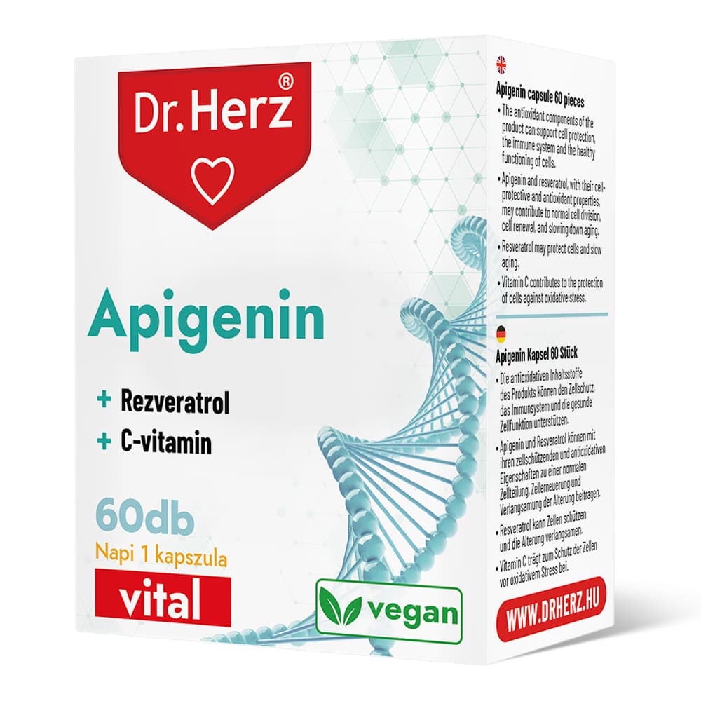 Dr.herz apigenín + rezveratrol + C-vitamin kapsula 60 ks