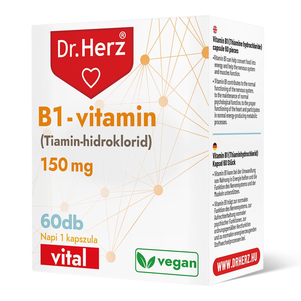 Dr.herz B1-vitamin 150 mg kapsula 60 db