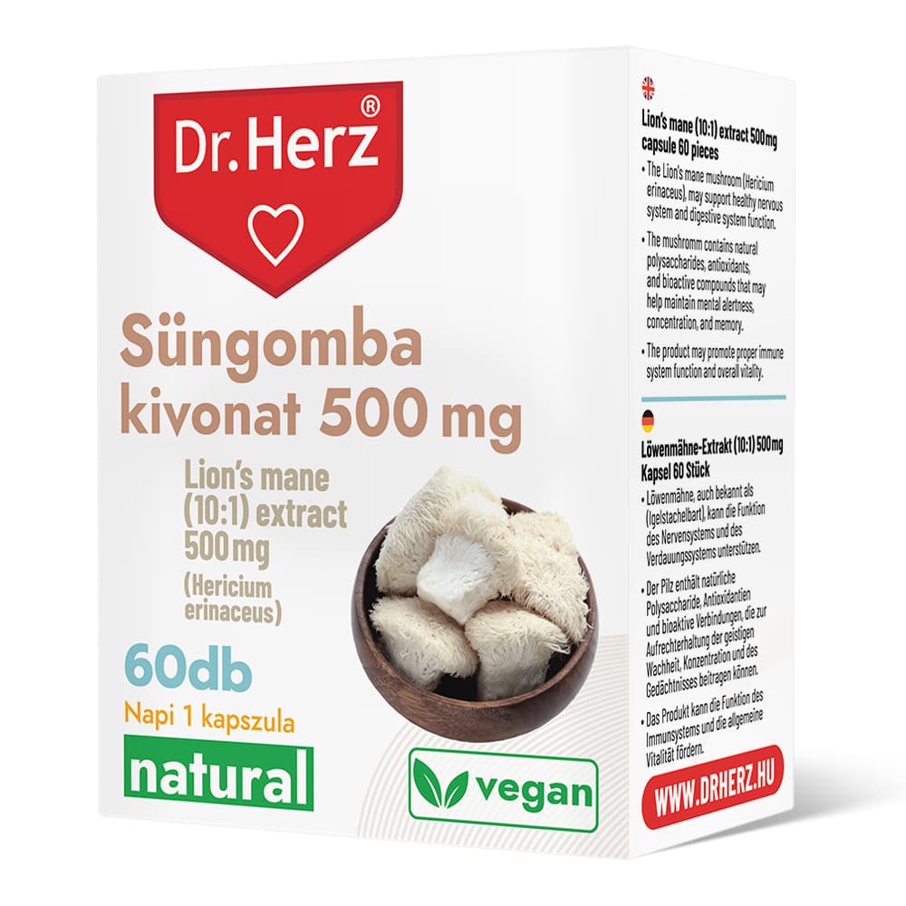 Dr.herz huba ježková 500 mg kapsule 60 ks