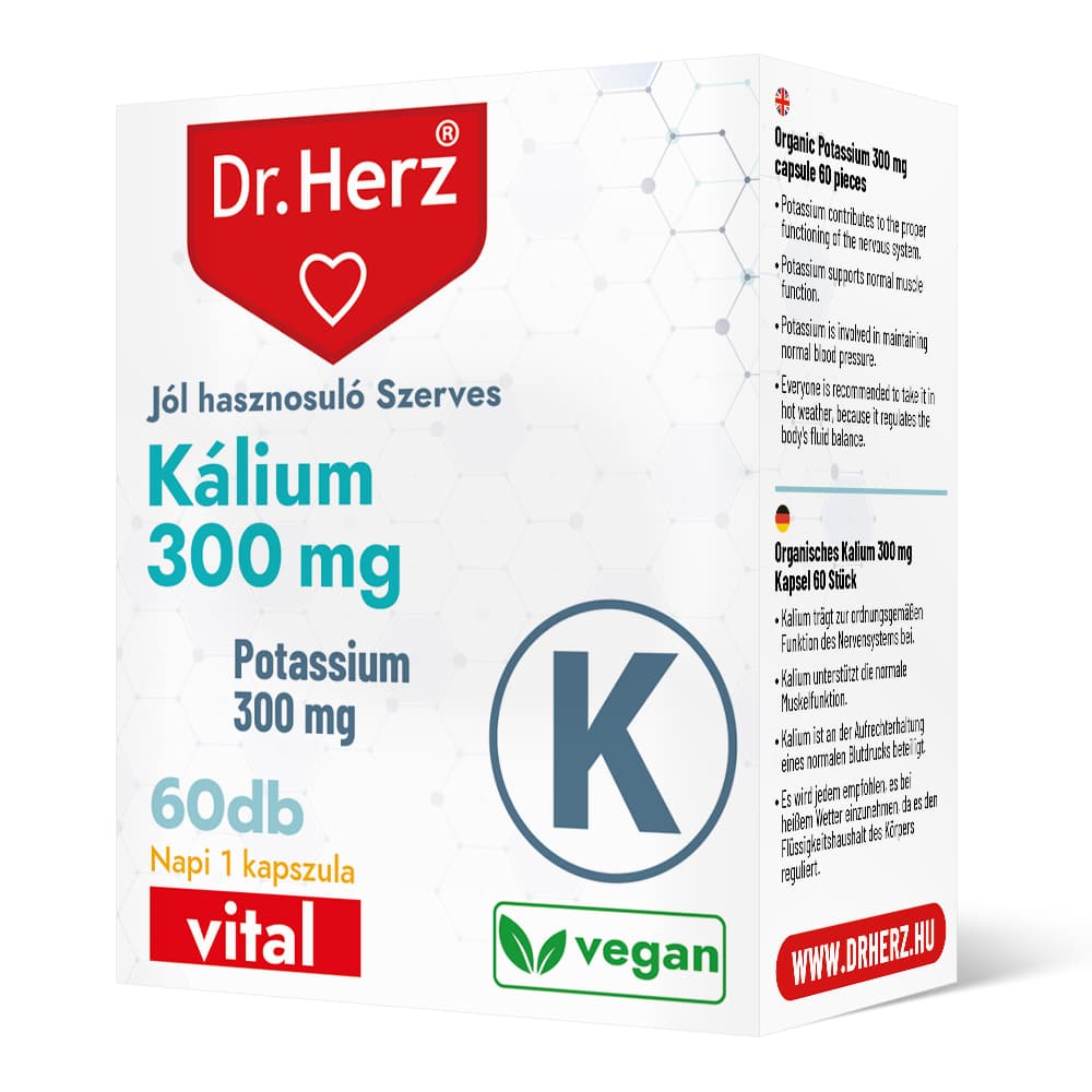 Dr.herz organický draslík 300mg kapsula 60 ks