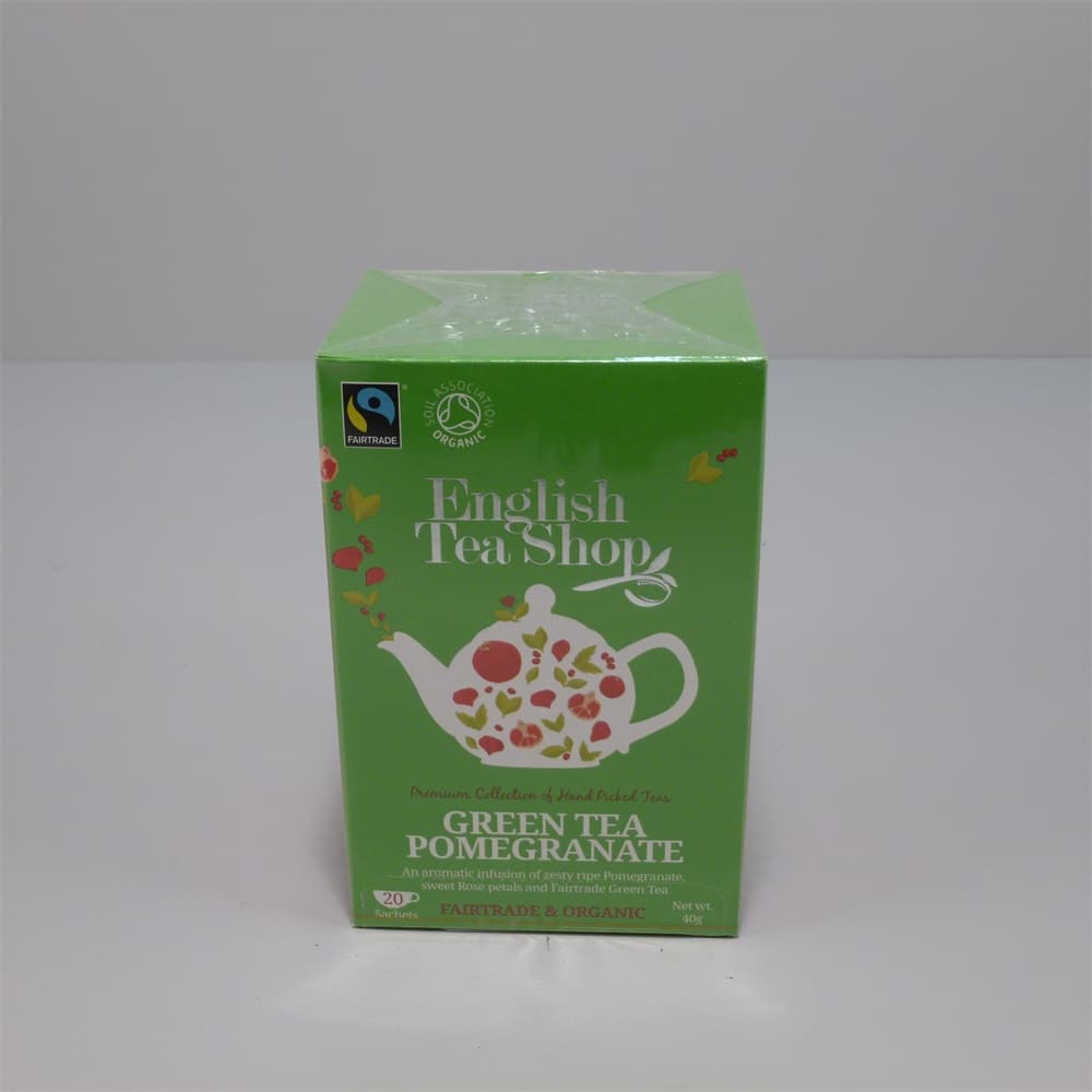 English Tea Shop organický zelený čaj s granátovým jablkom 20x1,5g 30 g