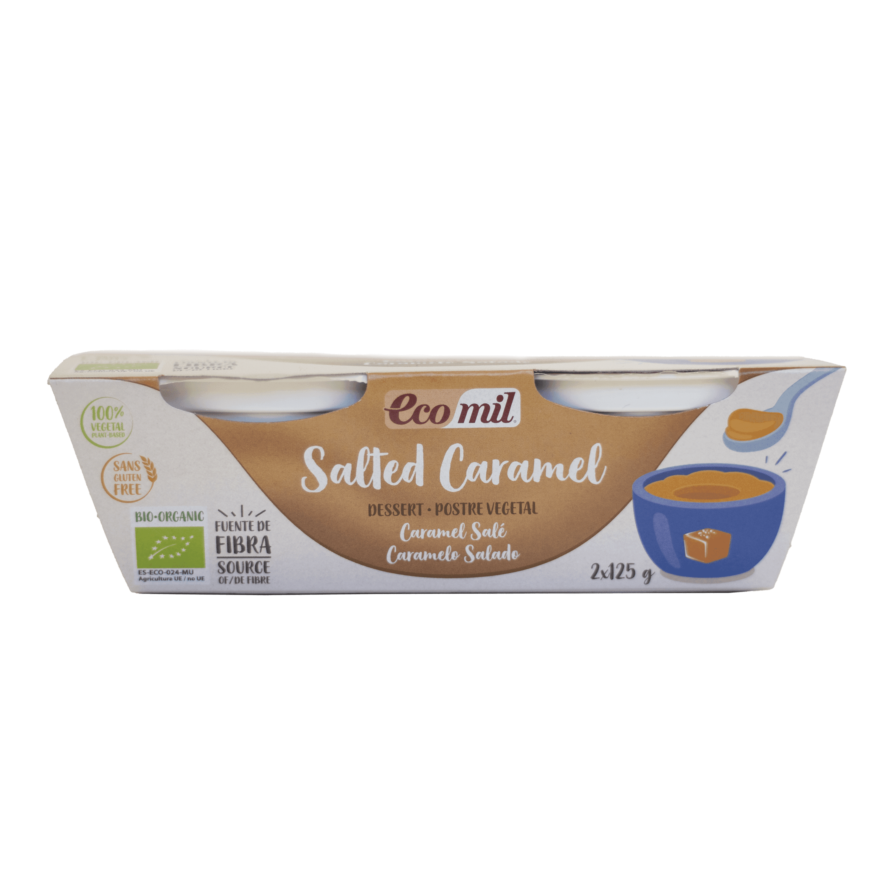 Ecomil bio dezert soľný karamel 2x125g 250 g