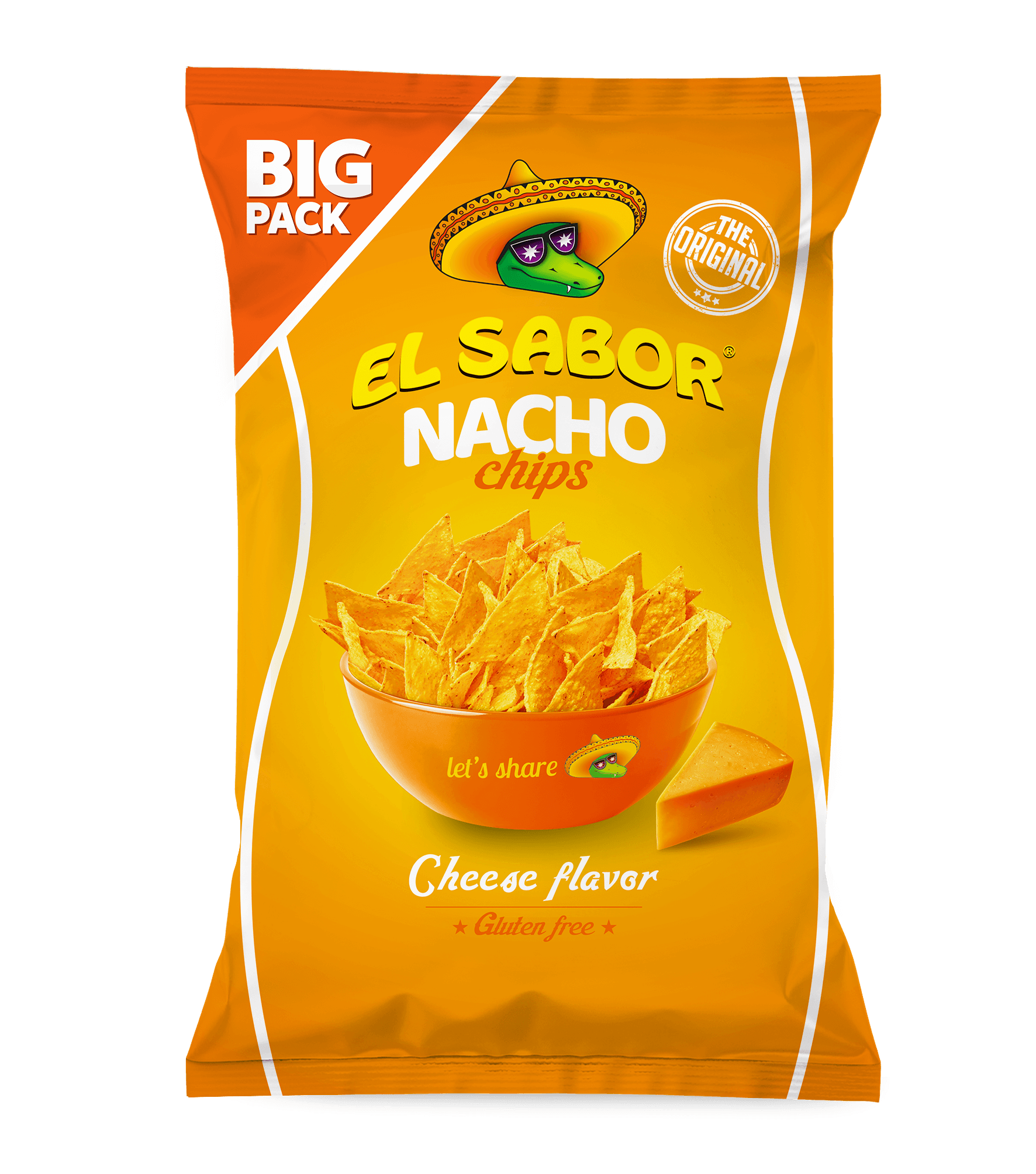 El sabor big nacho chips bezlepkové syrové 180 g