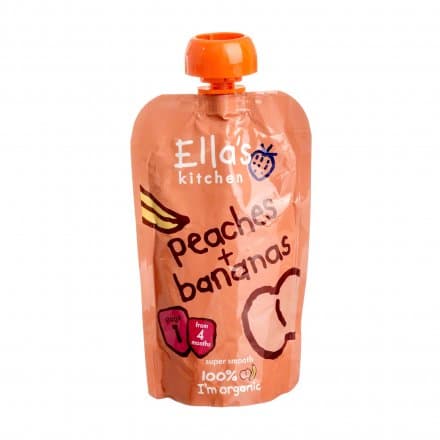 Ella's Kitchen Ovocný príkrm s broskyňou a banánom 120 g