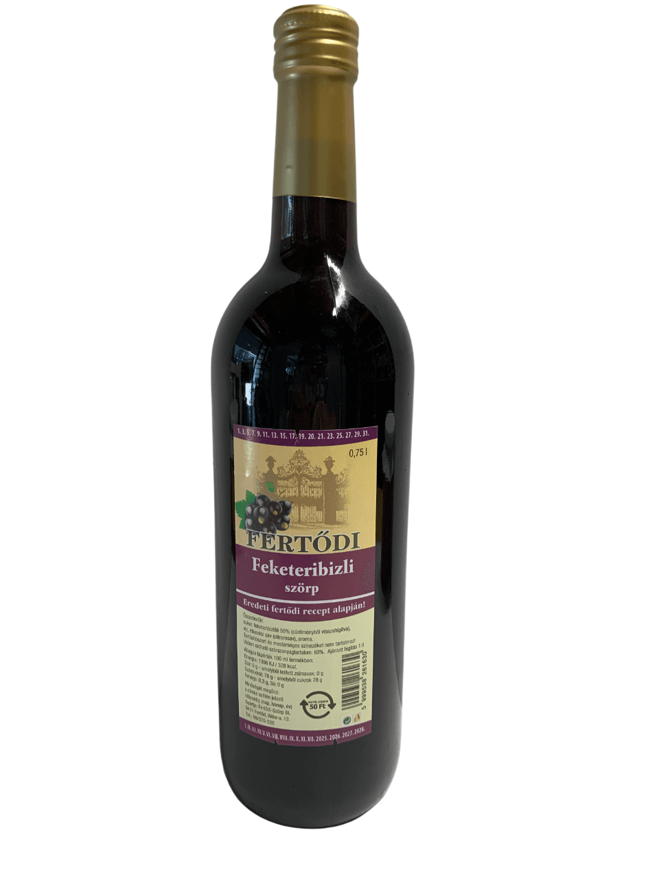 Fertődi čierna ríbezľová šťava 750 ml