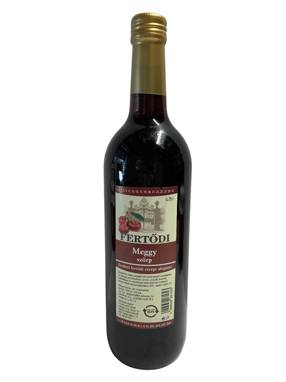 Fertődi čerešňový ovocný sirup 750 ml