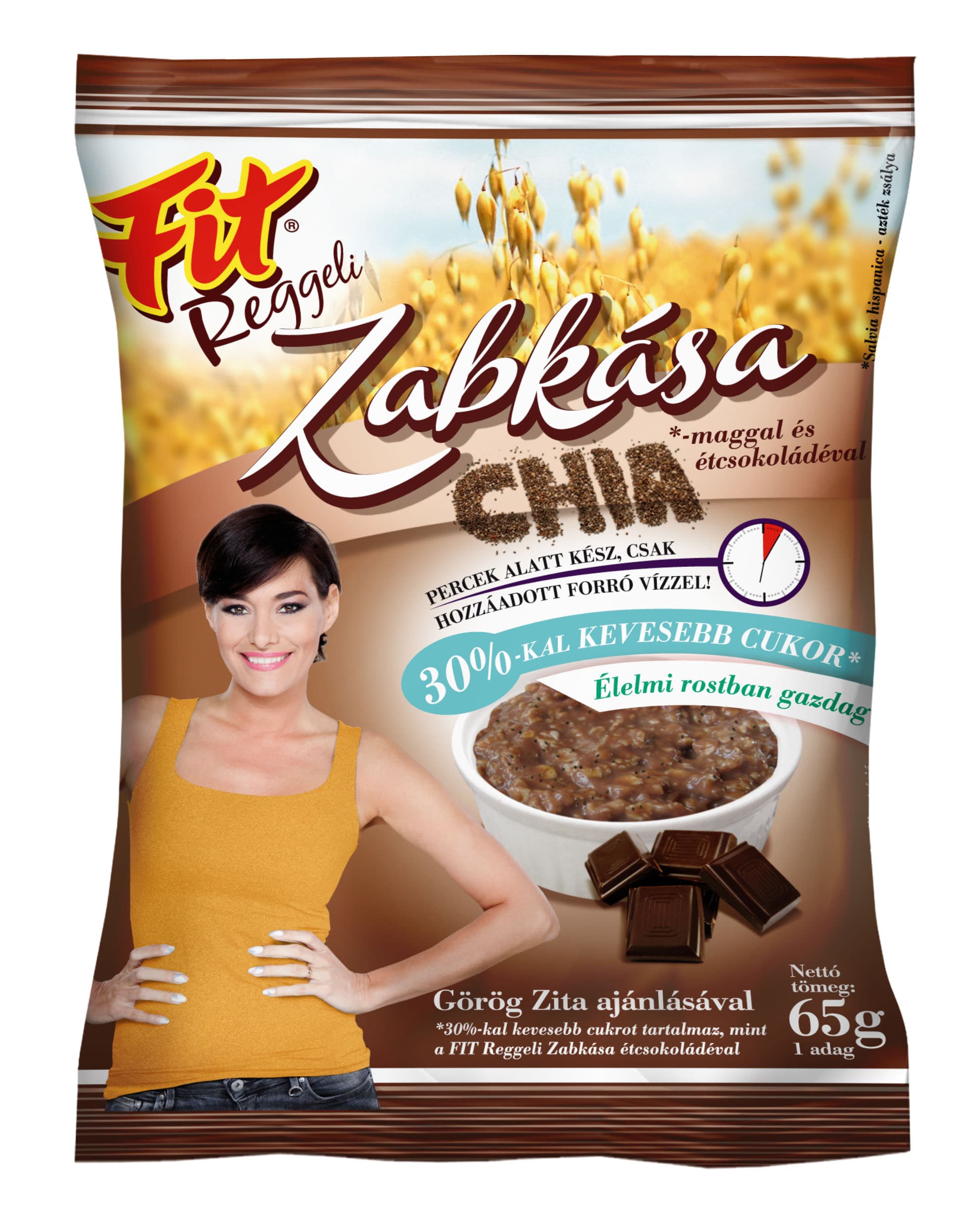 Fit raňajkové ovce s chia a čokoládou 65 g