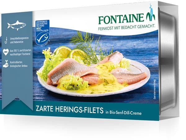 Fontaine hering bio horčicovej kôprovej omáčke 200 g