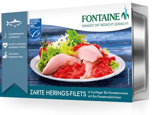 Fontaine sleď v bio paradajkovej omáčke 200 g