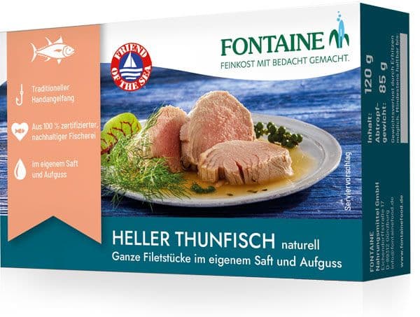 Fontaine žltoplutvový tuniak v slanej vode 120 g